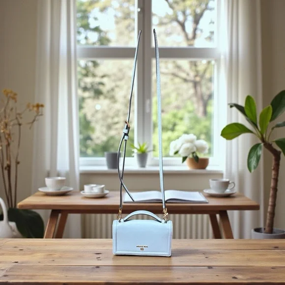 Michael Kors Light Blue jet set small Crossbody Bag - Picture 3 of 12